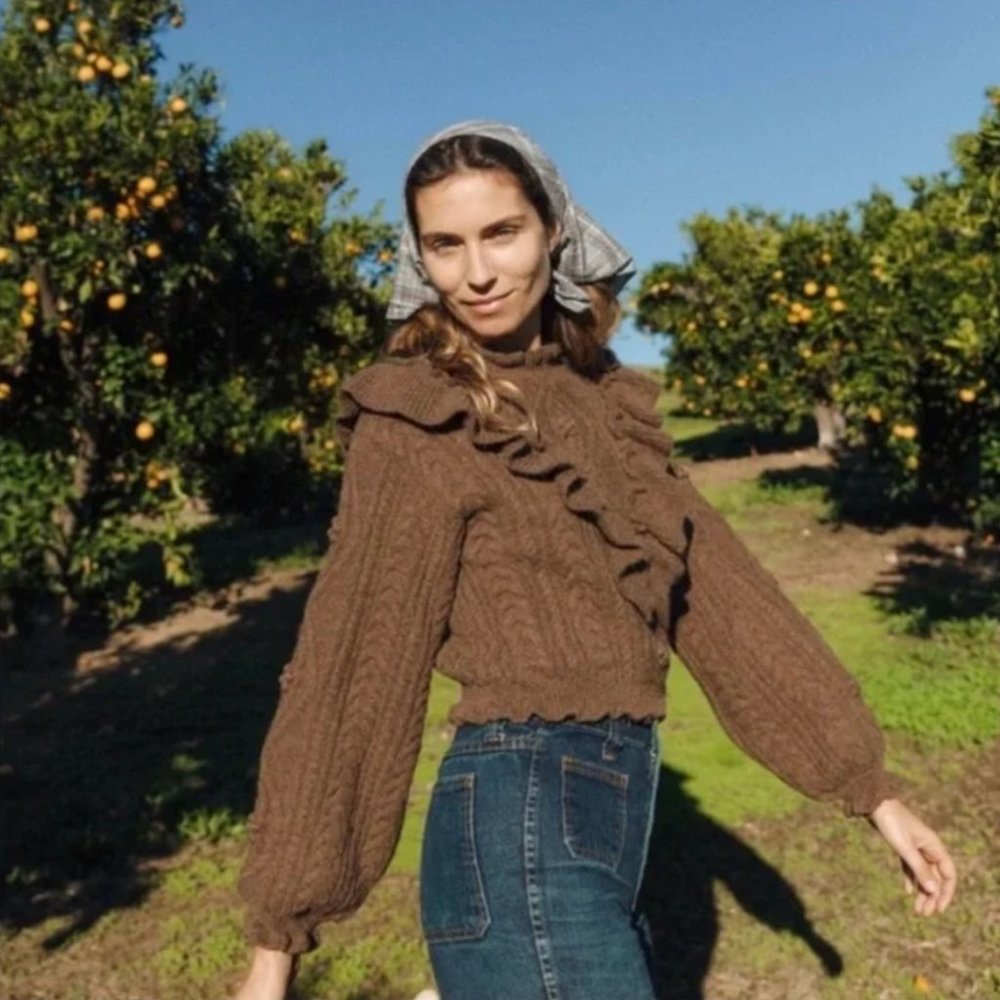 NWT Christy Dawn Nica Sweater in Cinnamon Size S/M
